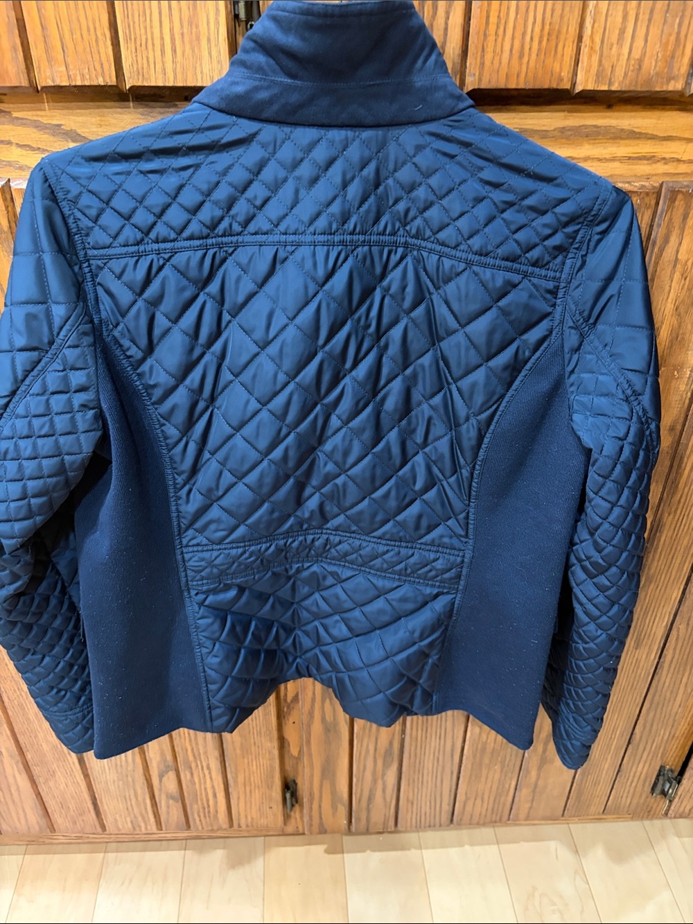 Jones New York Women's Quilted black guilted jacket with lime lining size M - Picture 2 of 5